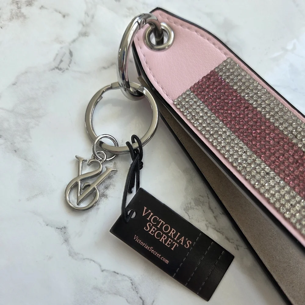 Victoria’s Secret Rhinestones Wristlet Strap Keychain Limited edition